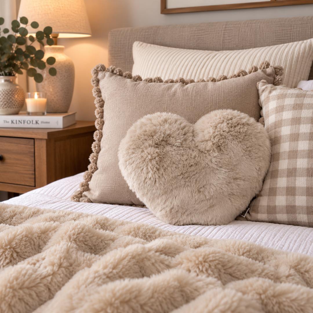 Cuscino cuore Prestige tortora