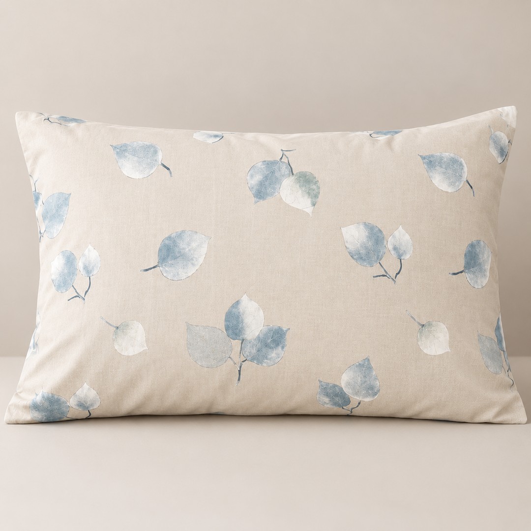 Completo letto matrimoniale caldo cotone Eucalipto metal blue - immagine 2