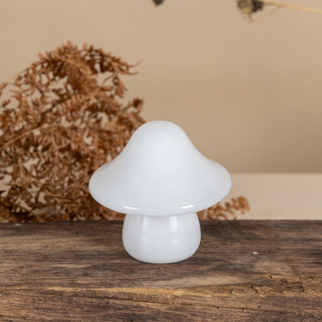 Fungo porta tealight Moss bianco
