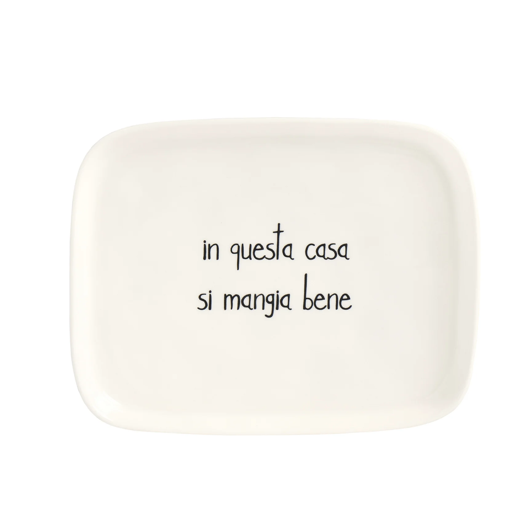 Piatto rettangolare In questa casa si mangia bene - immagine 2