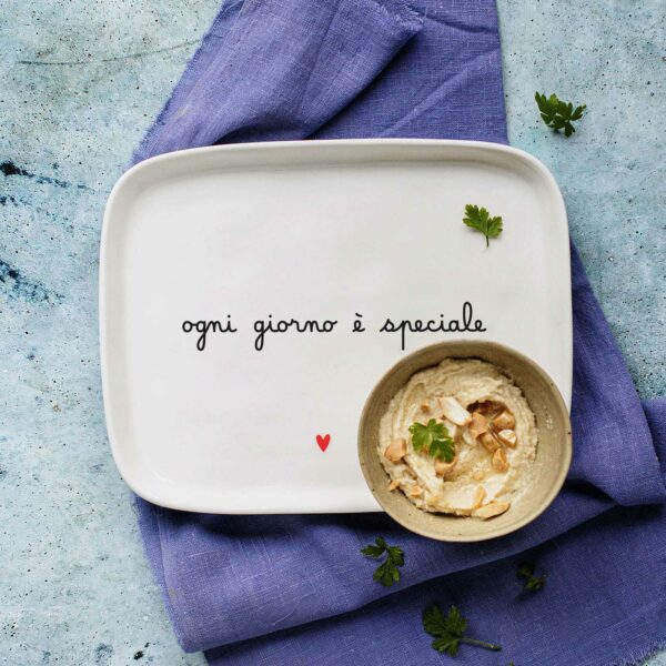 Piatto rettangolare Ogni giorno è speciale