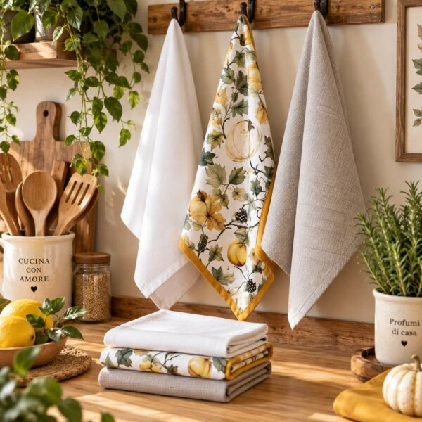 Set tre strofinacci Zucche
