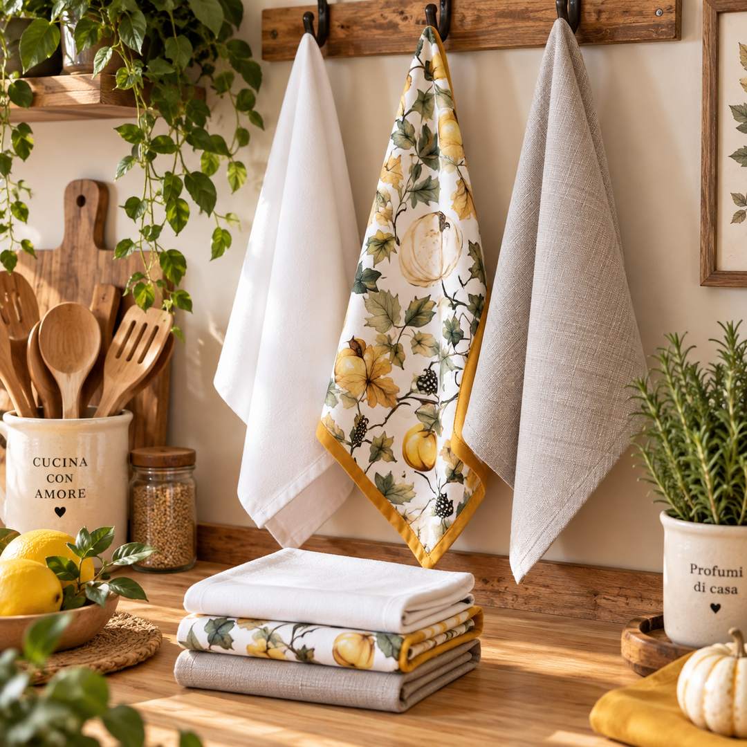 Set tre strofinacci Zucche