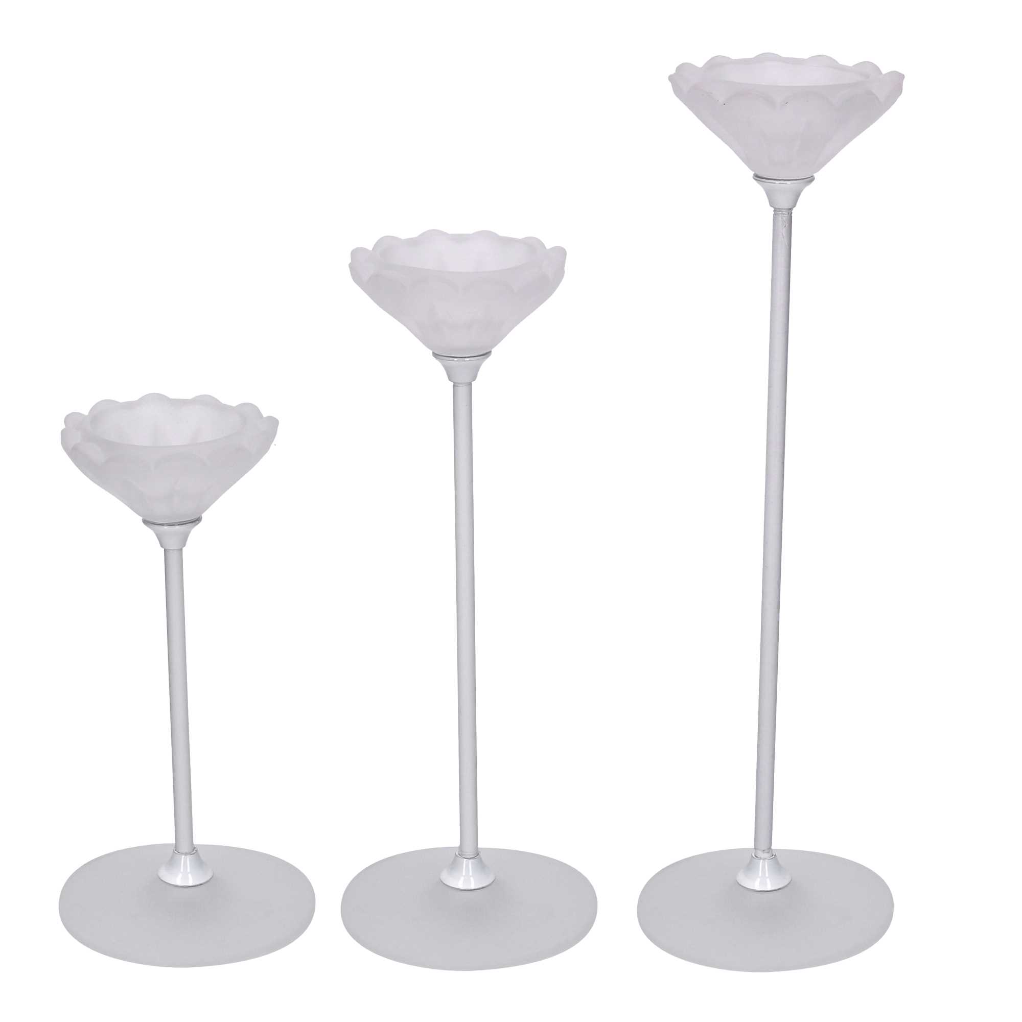 Set tre portacandele Satin - immagine 2