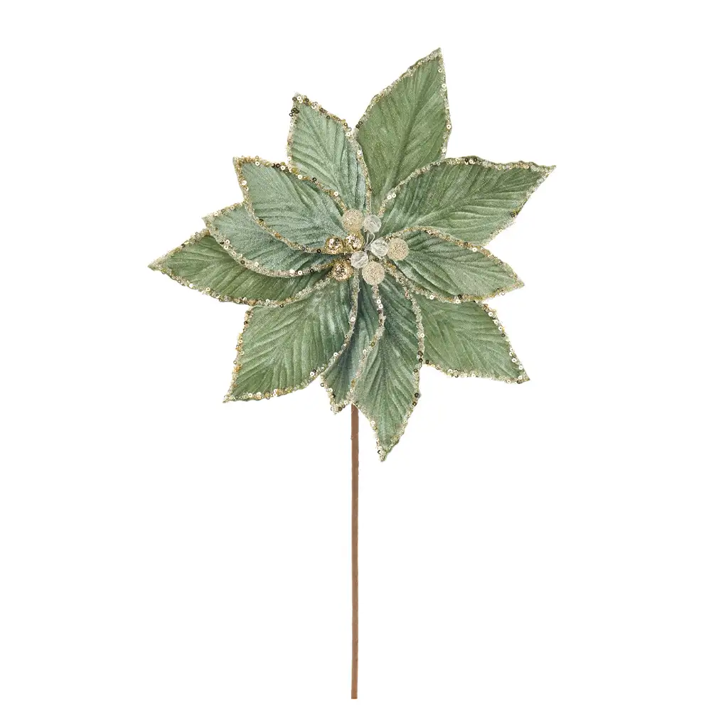 Stella di Natale verde salvia - immagine 2
