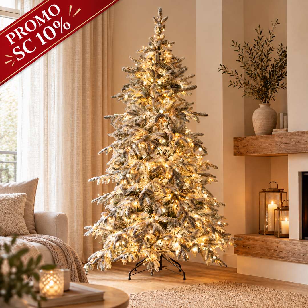 Albero innevato a led Monte Mulberry 180 cm