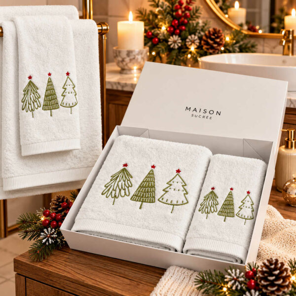 Set asciugamani Natalizio bianco