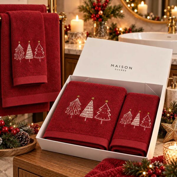 Set asciugamani Natalizio rosso