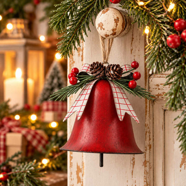 Campana in metallo rosso L
