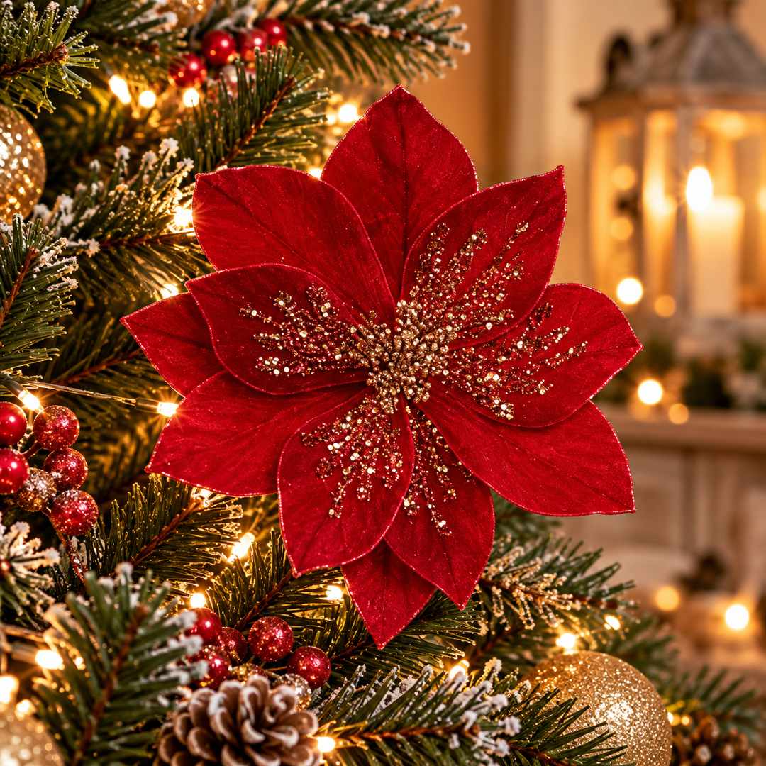 Stella di Natale rossa