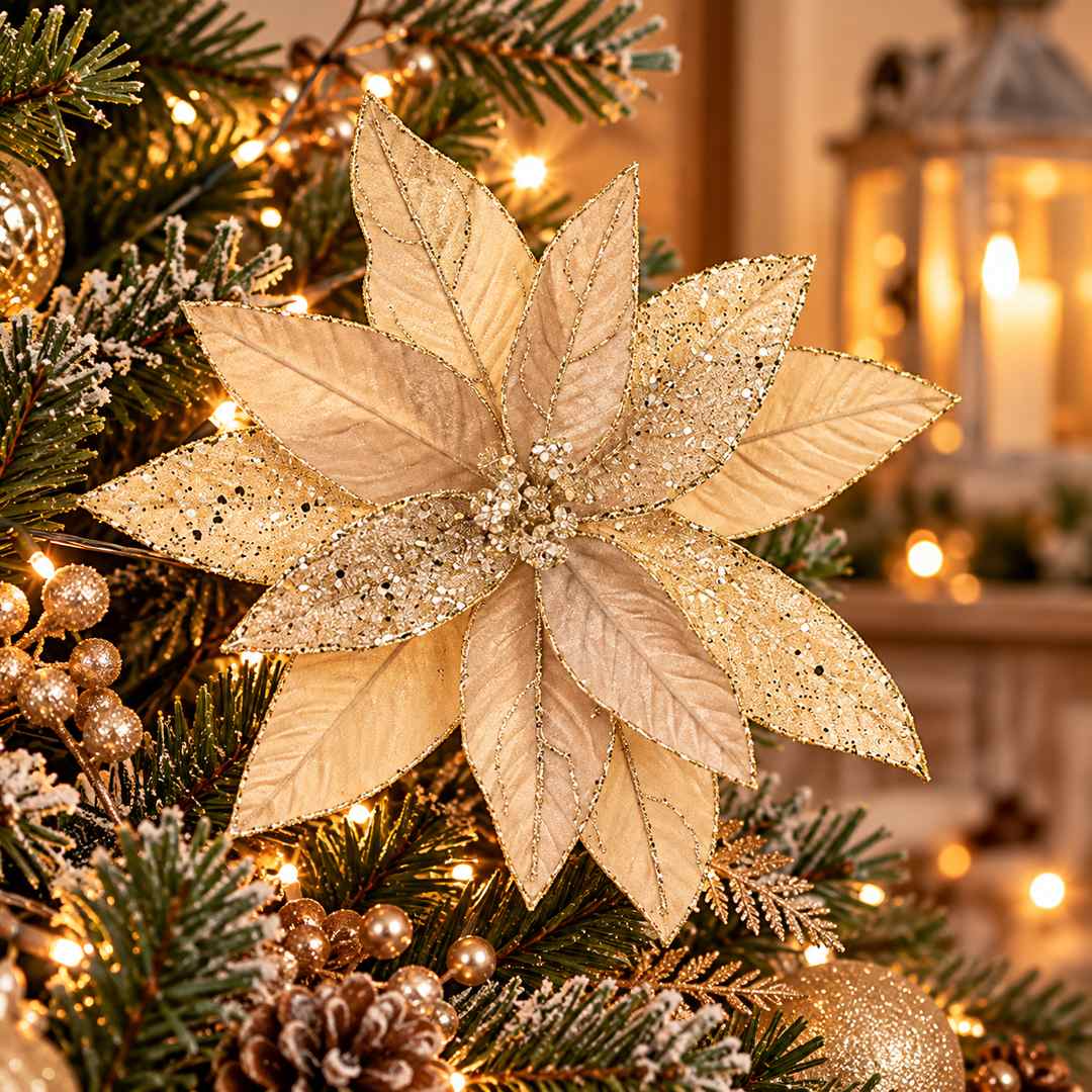 Stella di Natale champagne
