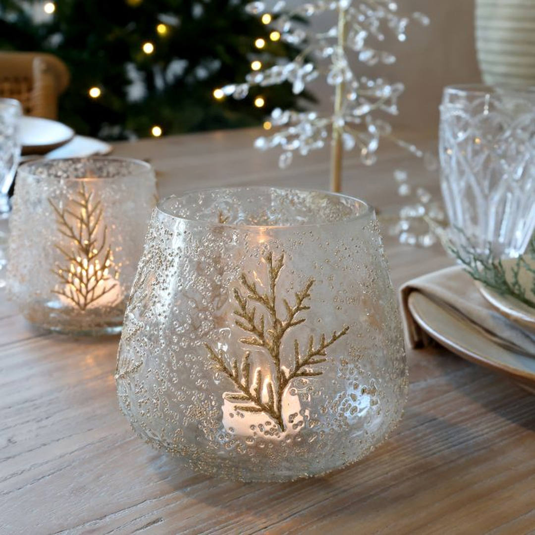 Porta tealights Ramo oro M