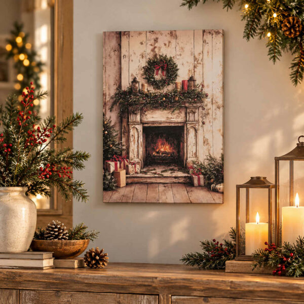 Quadro in canvas Caminetto