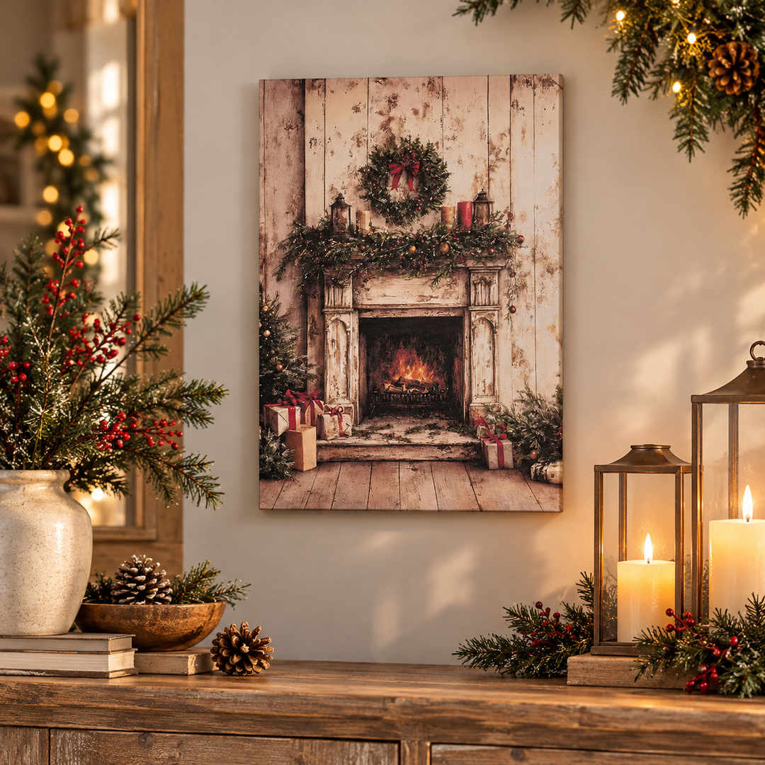 Quadro in canvas Caminetto