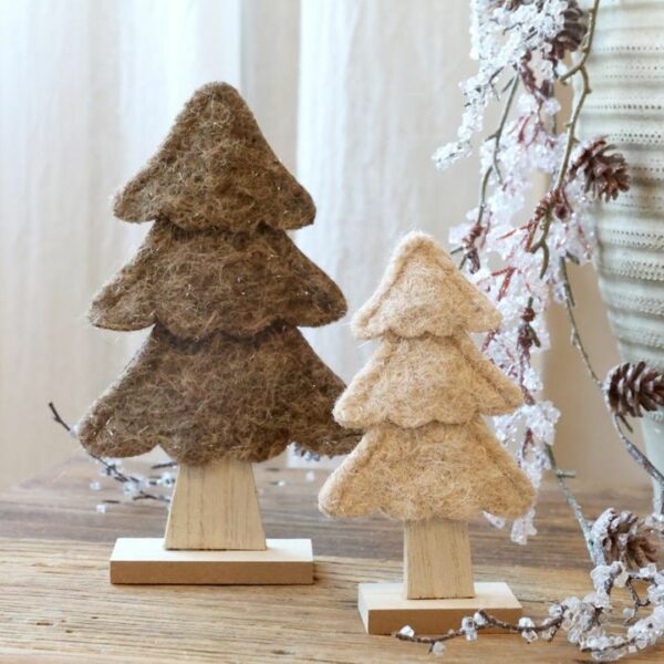 Coppia di alberi Lana cotta