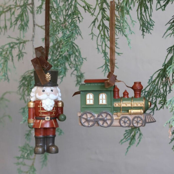 Set di due decori Soldatino e Trenino